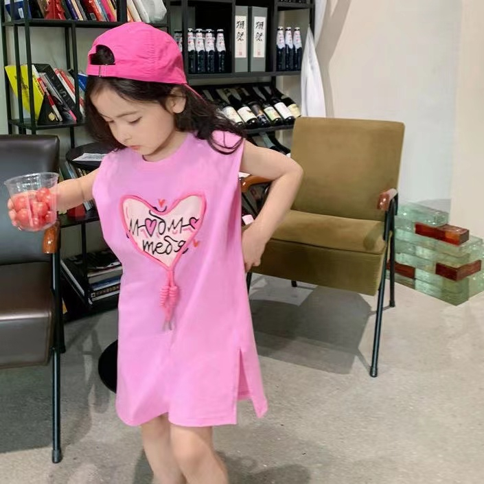 Đầm Midi Cotton Không Tay Phong Cách Phương Tây Thời Trang Mùa Hè Mới Nhất Cho Bé Gái