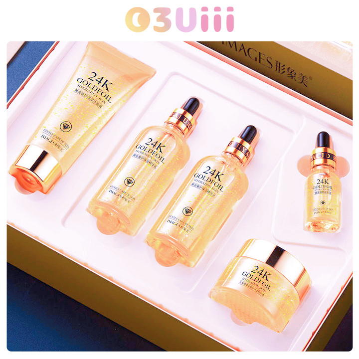 Bộ Dưỡng Da Cao Cấp Images Tinh Chất Gold 24K Dưỡng Trắng Dưỡng Ẩm Da SXY406