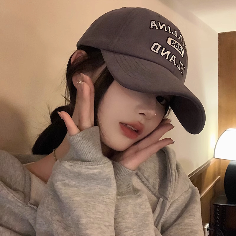 Mũ Lưỡi Trai Vành Rộng Màu Xám Phong Cách Nhật Bản Thời Trang Mùa Hè Cho Nữ