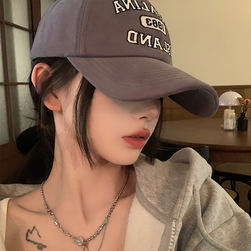 Mũ Lưỡi Trai Vành Rộng Màu Xám Phong Cách Nhật Bản Thời Trang Mùa Hè Cho Nữ