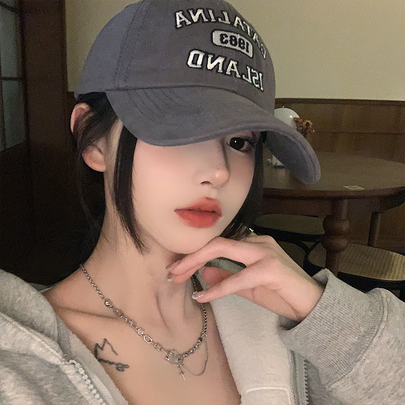 Mũ Lưỡi Trai Vành Rộng Màu Xám Phong Cách Nhật Bản Thời Trang Mùa Hè Cho Nữ