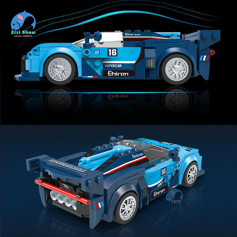 Bộ Đồ Chơi Lắp Ráp Mô Hình Xe Đua Siêu Tốc Cho Bé nhiều chi tiết phát triển tư duy lamborghini Ferrari Lamborghini Porsche Bugatti