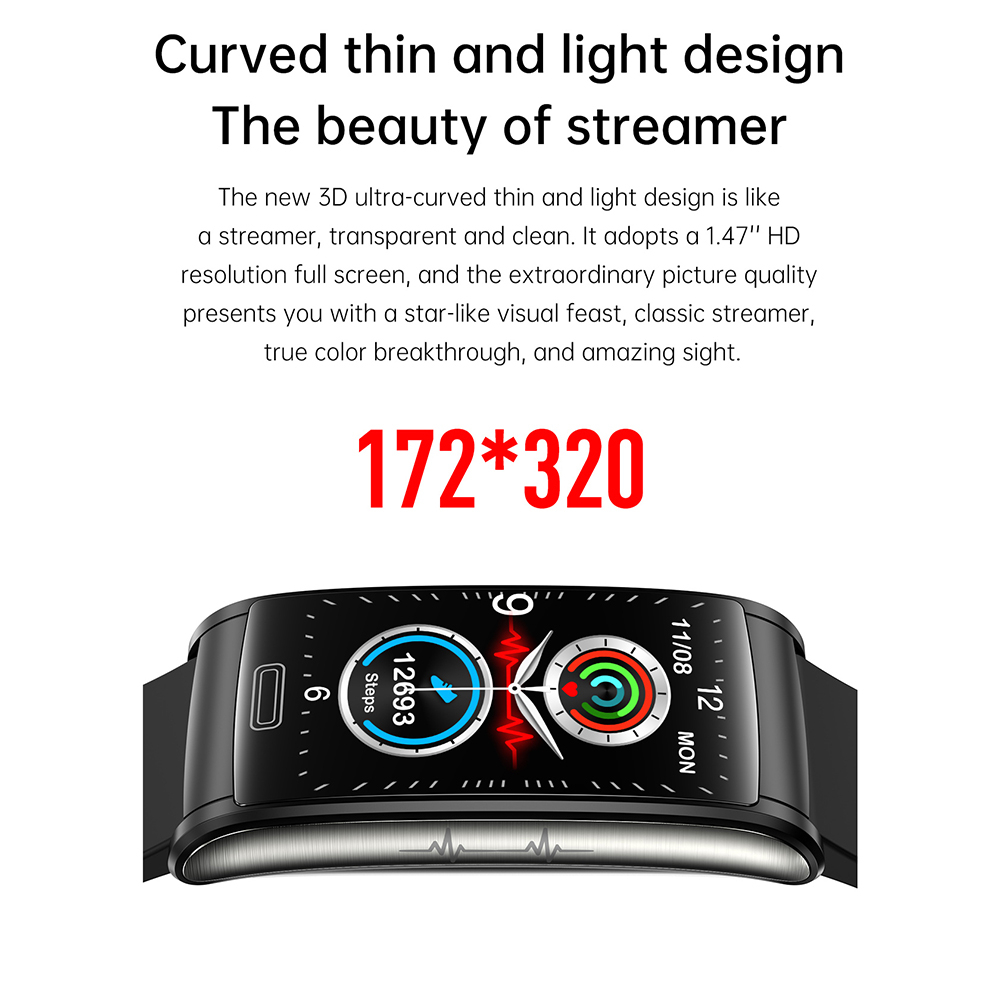 Đồng Hồ Thông Minh 2023 New E600 Màn Hình Cảm Ứng ECG Theo Dõi Oxy IP68 Chống Thấm Nước
