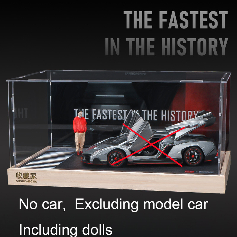 Mô Hình Xe Hơi Diorama Có Đèn LED Tỉ Lệ 1 / 24 Chất Lượng Cao