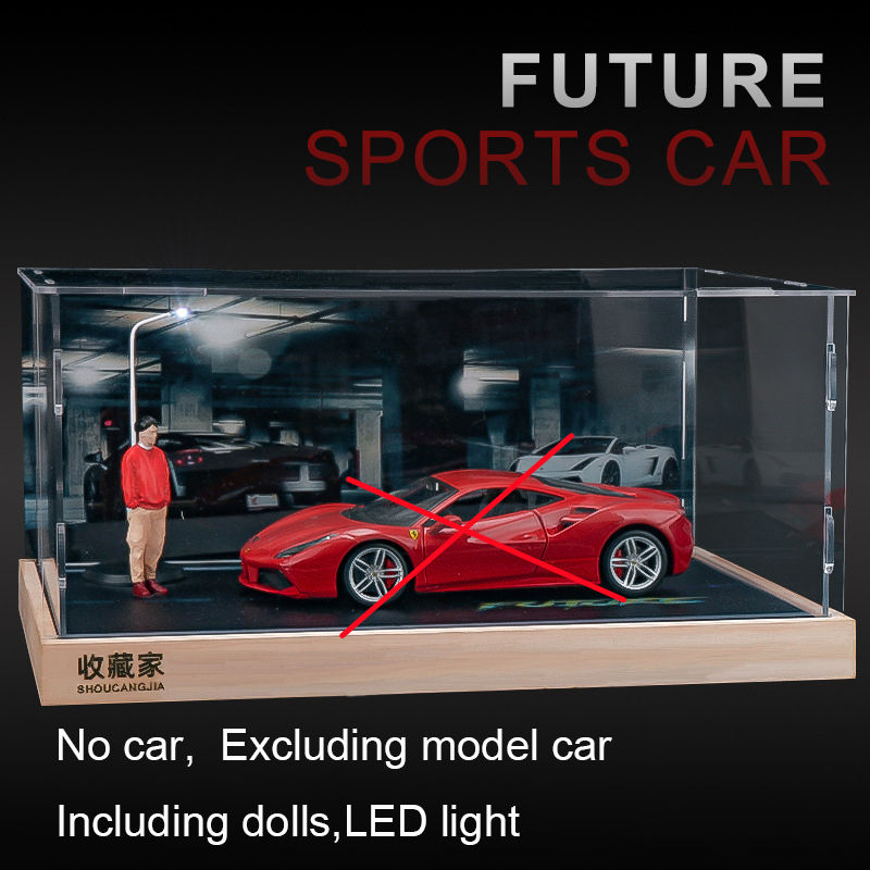 Mô Hình Xe Hơi Diorama Có Đèn LED Tỉ Lệ 1 / 24 Chất Lượng Cao