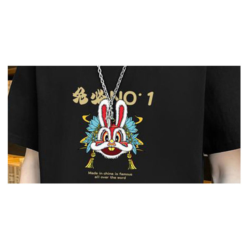 Áo Thun Tay Ngắn Cổ Tròn In Hình Thỏ Thời Trang Mùa Hè Hàng Mới Dành Cho Bạn Nam