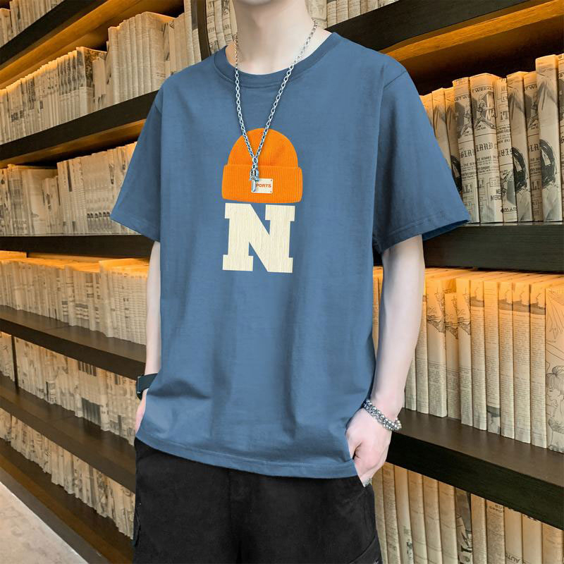 Áo Thun Tay Ngắn Cổ Tròn Dáng Rộng In Họa Tiết Thời Trang Mùa Hè Cho Nam