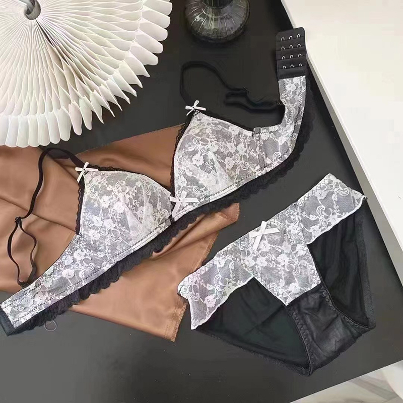 Set Áo Lót Nâng Ngực & Quần Lót Nữ Họa Tiết Ren Hoa Thoải Mái