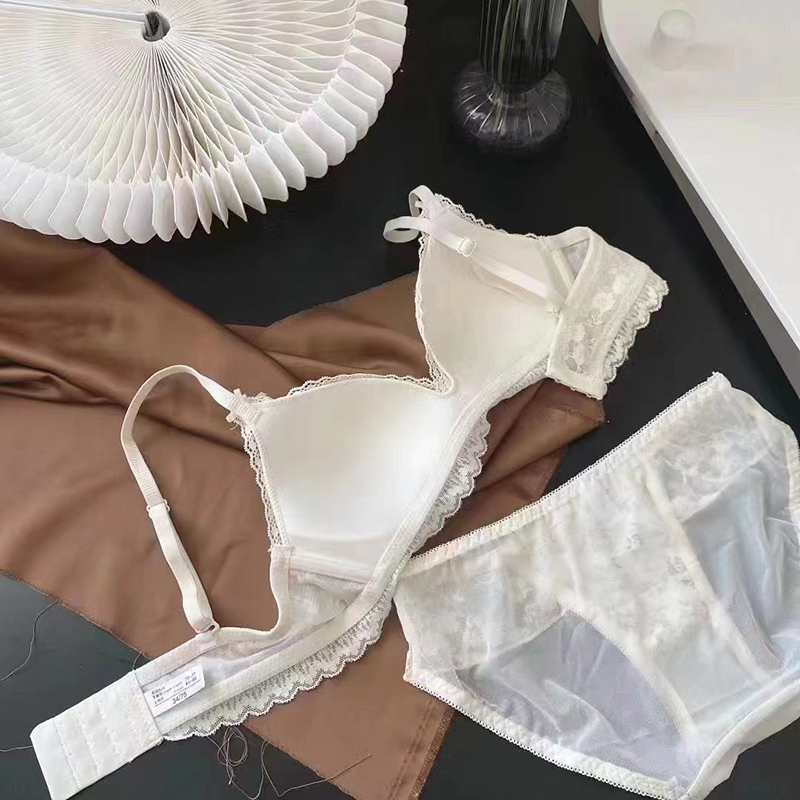Set Áo Lót Nâng Ngực & Quần Lót Nữ Họa Tiết Ren Hoa Thoải Mái