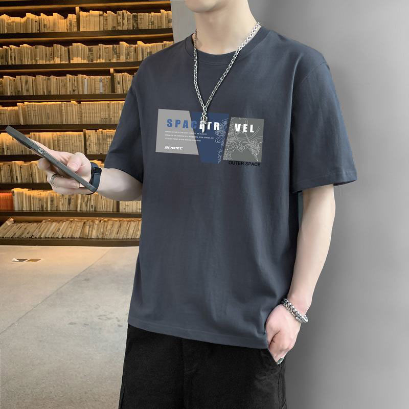 Áo Thun Thể Thao Ngắn Tay Thời Trang Hàn Quốc Trẻ Trung Cho Nam