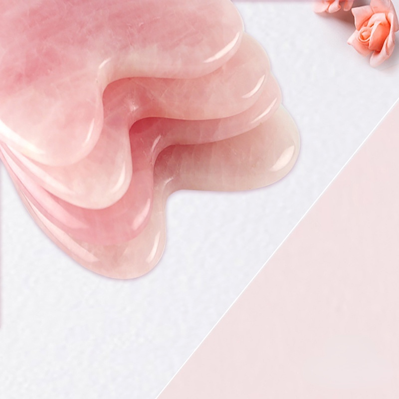 Cây Lăn Đá Thạch Anh Tự Nhiên Hình Trái Tim Dùng Mát Xa Mặt