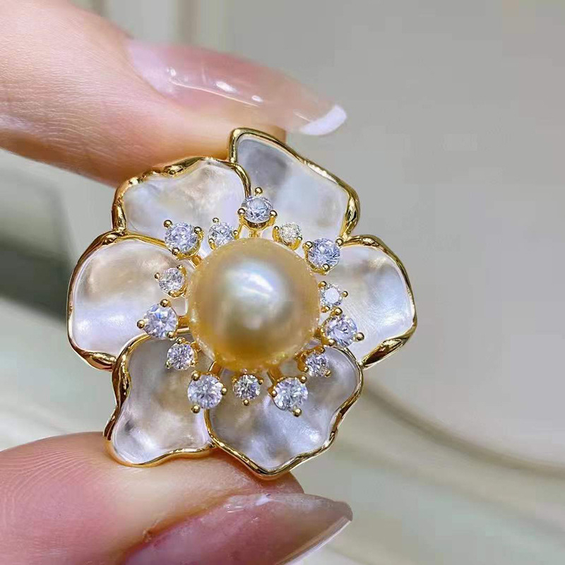 Bán Buôn Trâm Cài Áo Hoa Sen Rỗng Đính Ngọc Trai Giá Đ