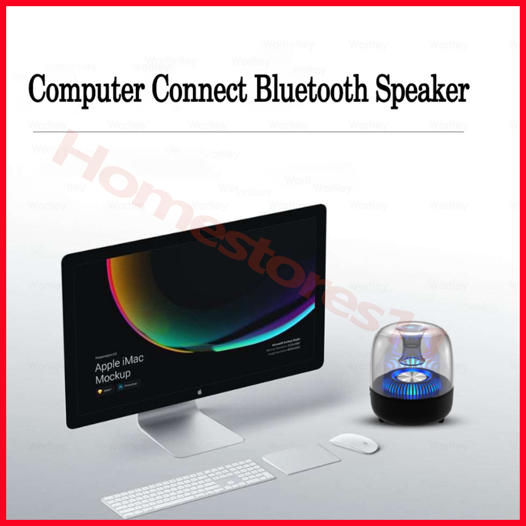 Loa Bluetooth 5.0 TWS Không Dây Có Đèn LED Trong Suốt Thoáng Khí 52MM