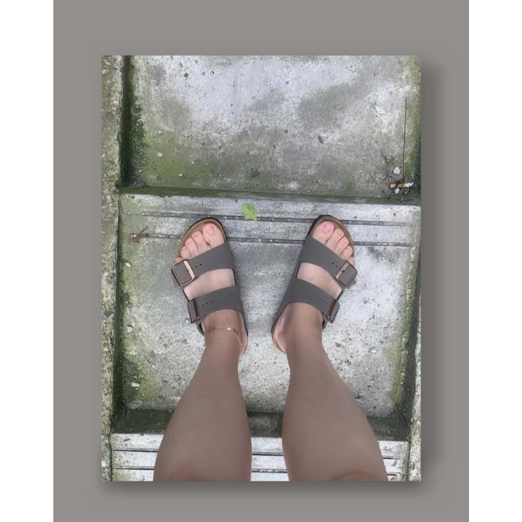 Dép Sandal Birkenstock ARIZONA Chất Liệu Da Lộn Phối Hai Khóa Thời Trang Mùa Hè Cho Cặp Đôi