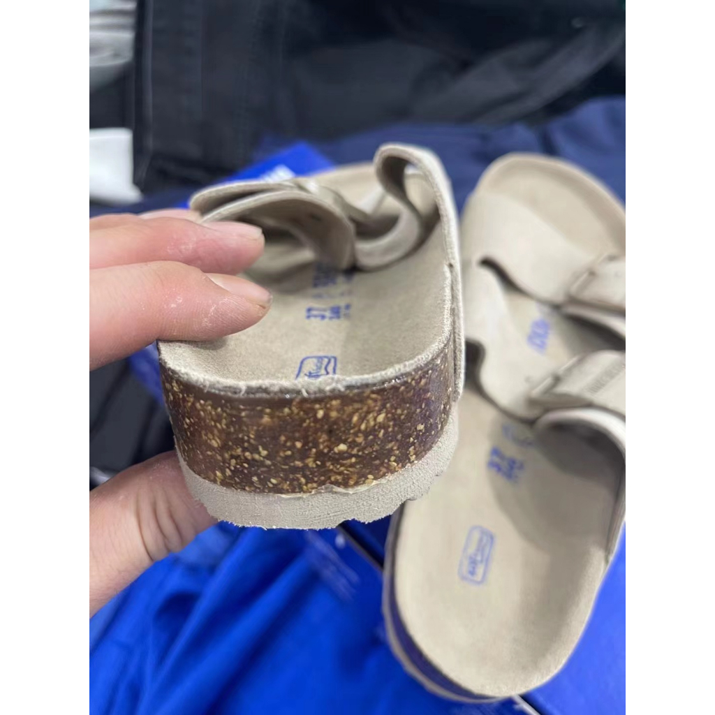 Dép Sandal Birkenstock ARIZONA Chất Liệu Da Lộn Phối Hai Khóa Thời Trang Mùa Hè Cho Cặp Đôi