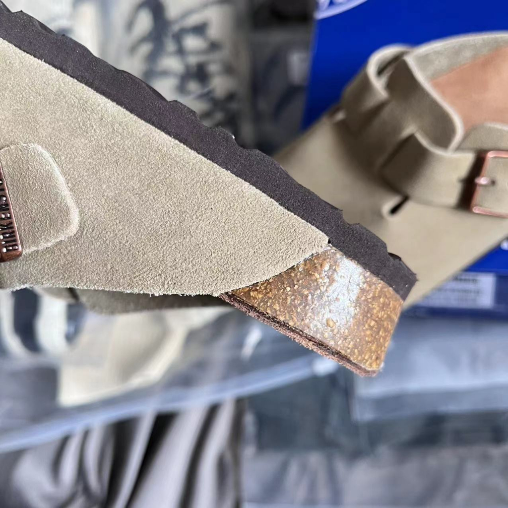 Dép Sandal Birkenstock BOSTON Da Lộn Phối Khóa Kim Loại Thời Trang Mùa Hè Dành Cho Nam Và Nữ