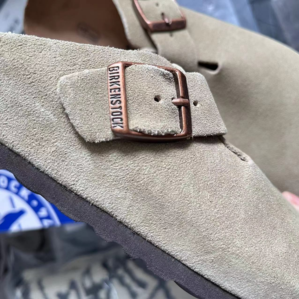 Dép Sandal Birkenstock BOSTON Da Lộn Phối Khóa Kim Loại Thời Trang Mùa Hè Dành Cho Nam Và Nữ