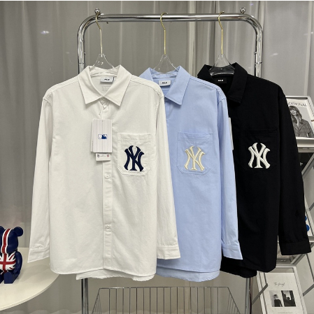 Áo Sơ Mi MLB NY Tay Dài Thời Trang