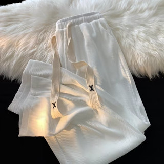 Quần ống rộng Màu Trơn Thời Trang Hàn Quốc Cho Nam Nữ quần thun thể thao nam quần jogger nữ ống rộng quần jogger nam túi hộp đồ bộ quần dài