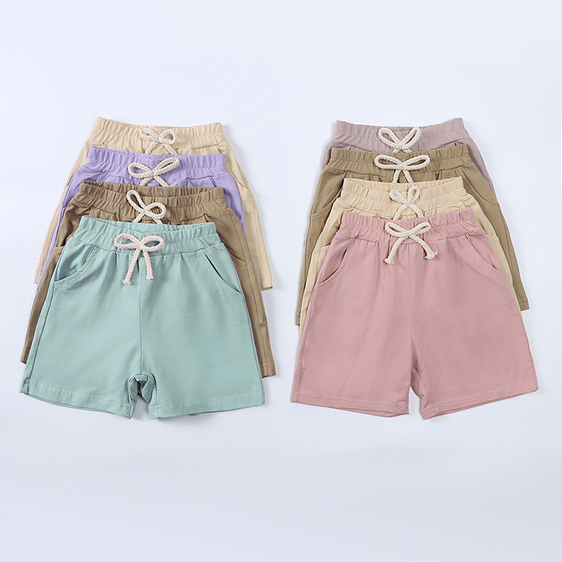 Mùa Hè Tập Đi Cho Bé Essentials Quần Short Cho Bé Trai Trẻ Em Quần Áo Solor Màu Quần Short Trẻ Sơ Si