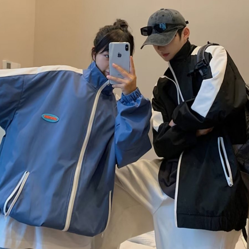 Áo khoác nam thể thao bóng chày 2 lớp dáng rộng thời trang Hàn Nhật dành cho áo khoác bomber nữ áo khoác nam cao cấp