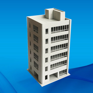 Mô hình tòa nhà thành phố diorama 1 / 150 tự lắp ráp