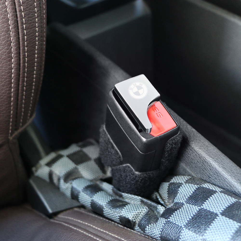 1 Chốt Khóa Dây Đai An Toàn Bằng Kim Loại Màu Bạc Cho Xe Hơi BMW E61 E90 E82 E70 E71 E87 E88 E89 X5 X6