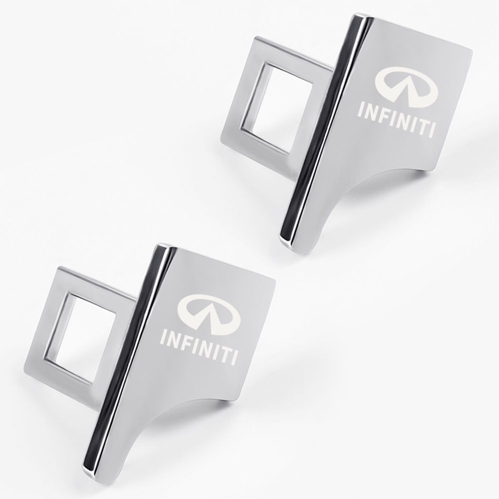 1 Chốt Khóa Dây Đai An Toàn Bằng Kim Loại Màu Bạc Cho Xe Hơi Infiniti Q50 Q30 Q60 Q70 QX50 QX30 QX60 QX70