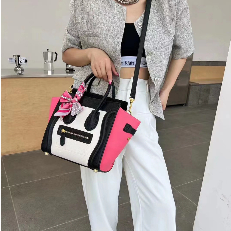 Túi Đeo Chéo Bằng Da Thuộc In Hình Mặt Cười Thời Trang 2022 Dành Cho Nữ