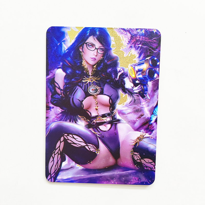 Bộ Thẻ Hình Nhân Vật Anime Bayonetta Bằng Kim Loại