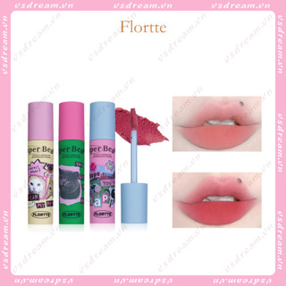  【CHÍNH HÃNG Son Flortte bánh flan che nứt môi không vệt cốc Dưỡng ẩm 24H lâu trôi màu cam đất 
