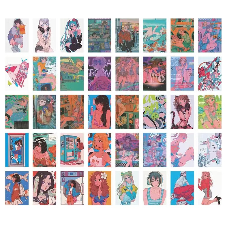 Cartoon Girl Stickers Miếng Dán Chống Thấm Nước Họa Tiết Hoạt Hình Trang Trí Laptop / Điện Thoại / Va Li