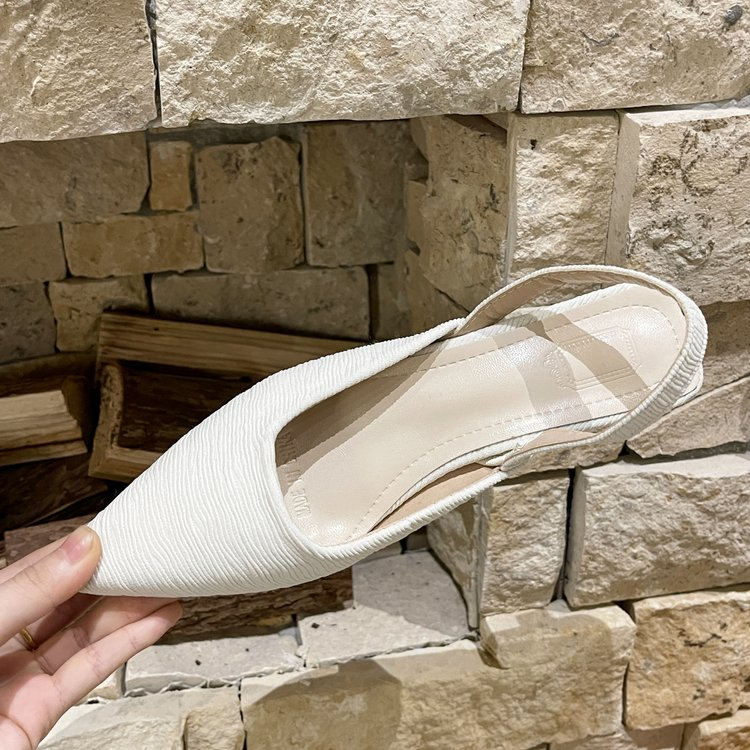 Giày Gót Thấp Mũi Nhọn Có Size Lớn 35-42 Thời Trang Dành Cho Nữ