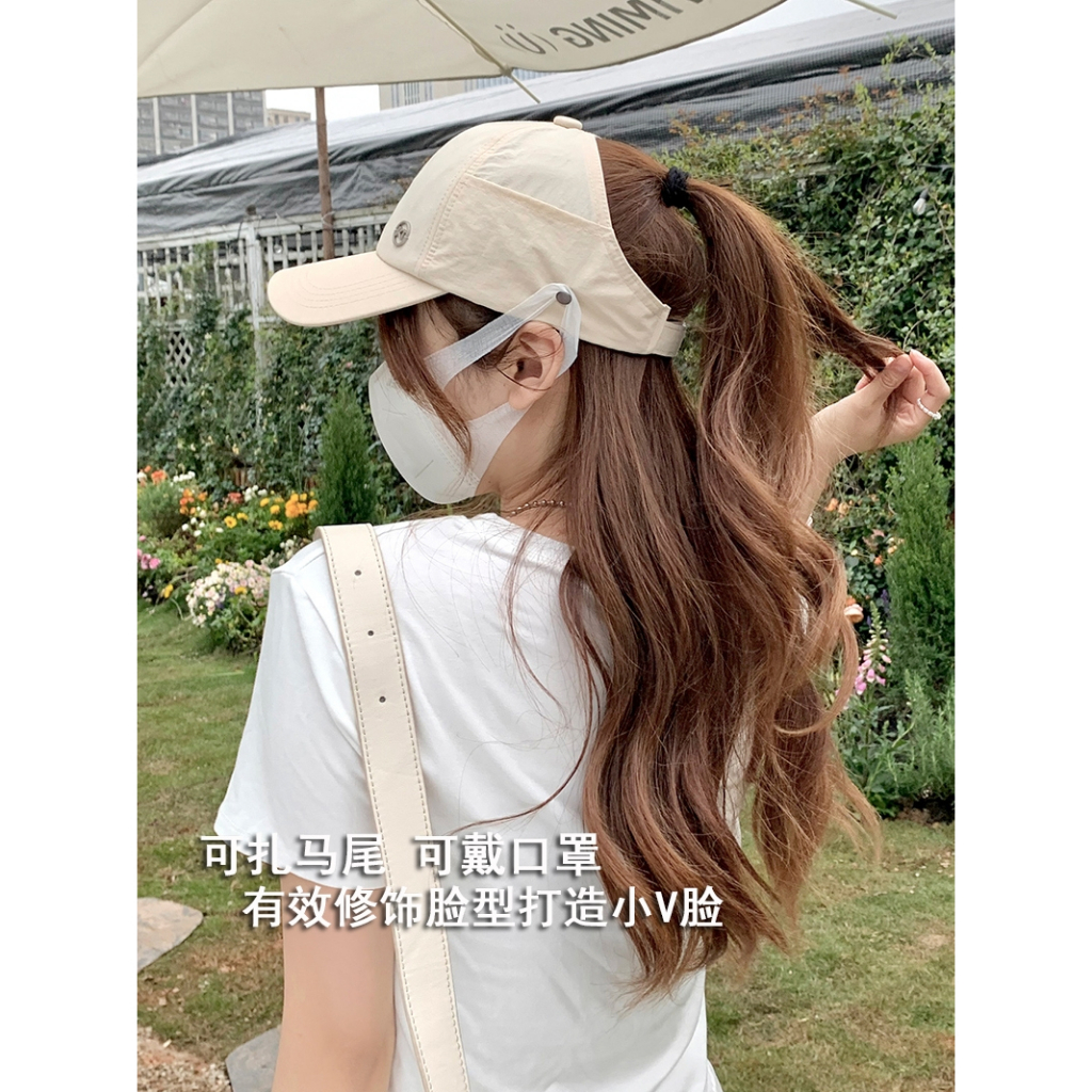 Mũ Lưỡi Trai Chống Nắng Mùa Hè Nhanh Khô Phối Dây Buộc Tóc Đuôi Ngựa Có Thể Treo Cho Nữ