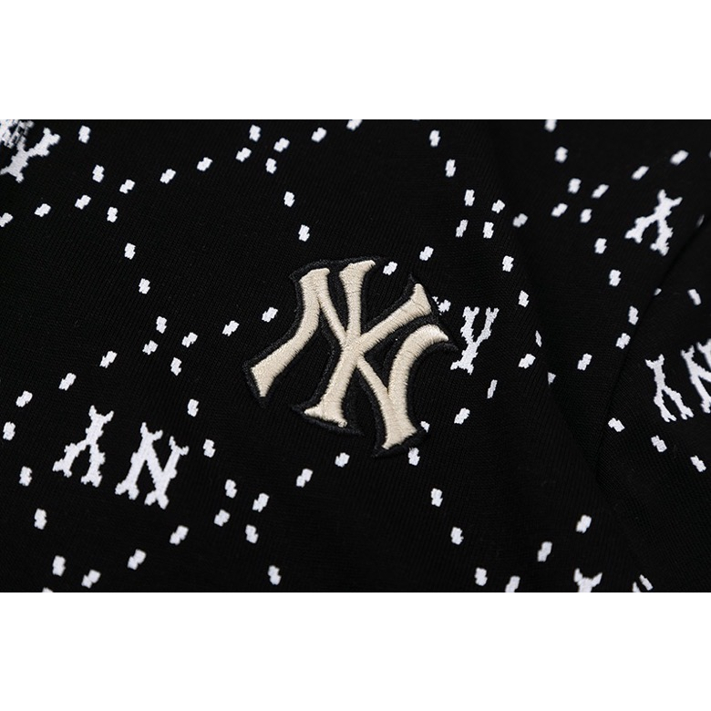 ❤❀  ❤ Mới Đầm Cotton Ngắn Tay Cổ Polo Thêu Họa Tiết MLB NY Thời Trang