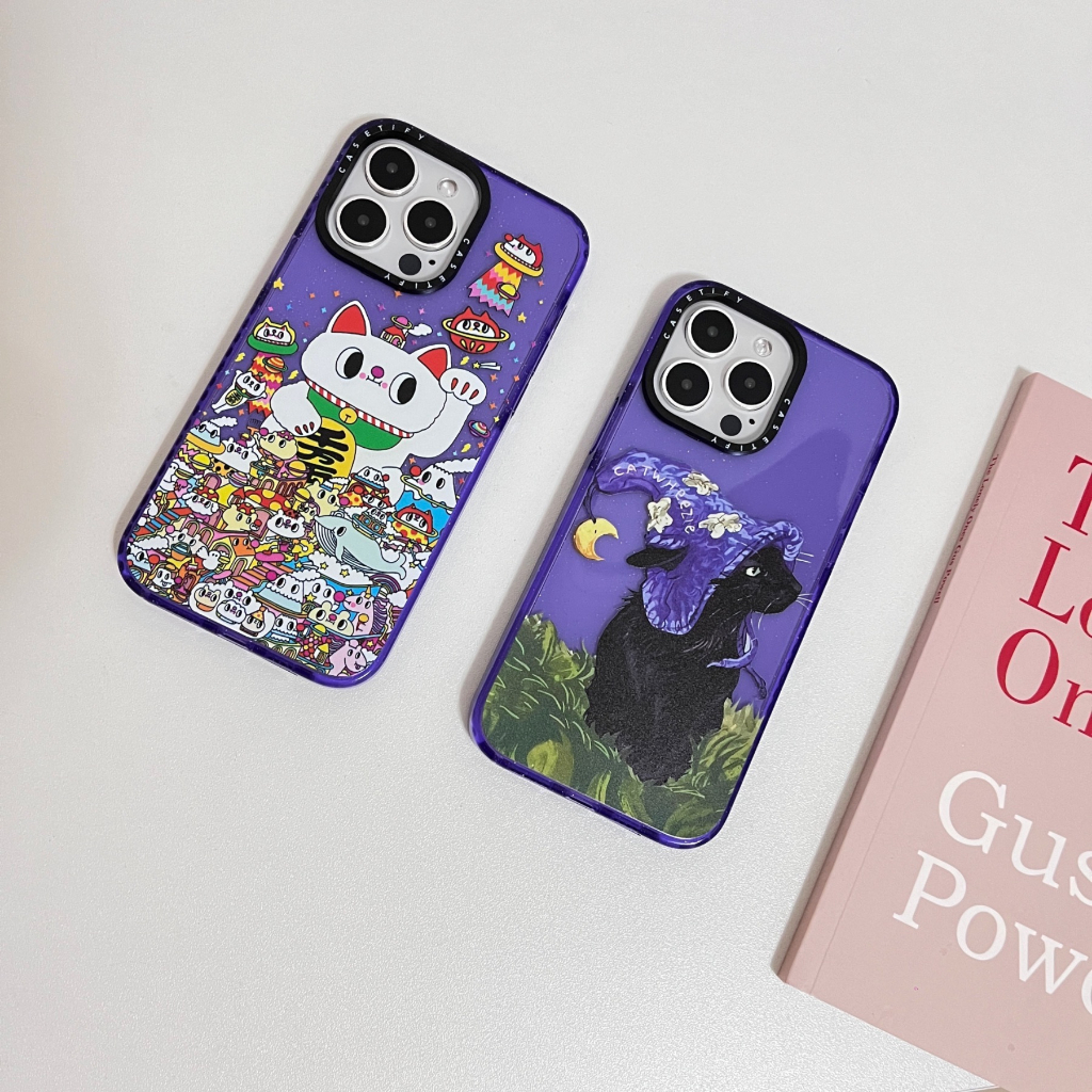 Ốp Điện Thoại Họa Tiết Mèo Ma Thuật Lấp Lánh Cho iPhone14ProMax iP13Pro 13 iPhone11 12Promax 13Promax 11 12 13 14