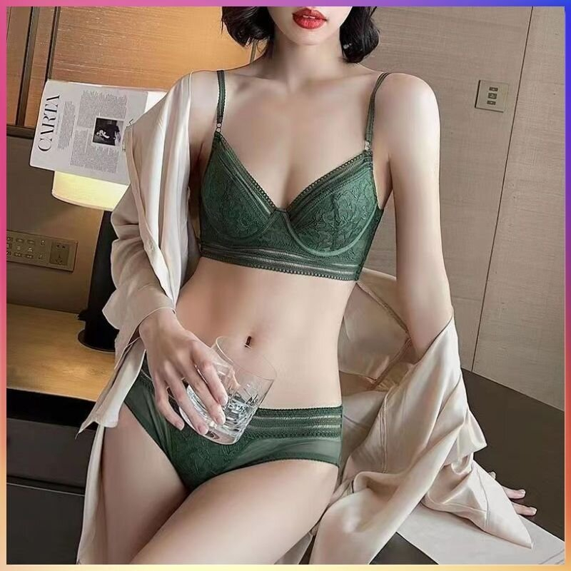 【Đường Zomidan】·Quần lót kiểu Pháp cúp ngực mỏng gợi cảm ngực nhỏ tập hợp chống giãn nở dây đeo vai mỏng hình chữ U lưng đẹp áo ngực có thể điều chỉnh quần lót tại chỗ