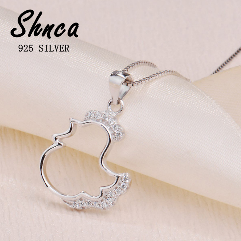 Dây Chuyền Mạ Bạc 925 Mặt Gà Con Đính Đá Zircon Dễ Thương JY114