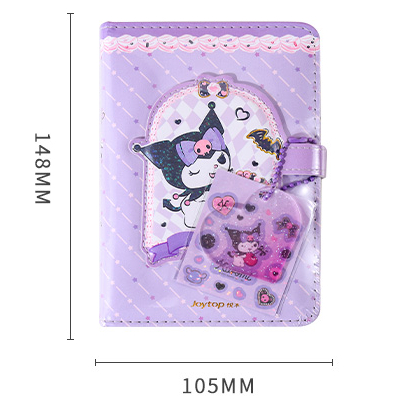 Sanrio từ khóa máy tính xách tay, Cinnamoroll, Kuromi, Melody bìa, PU chất liệu, kích thước 105 * 148mm