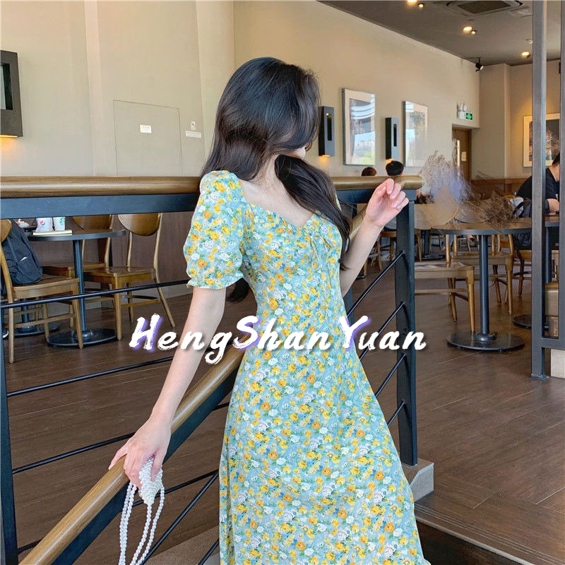 Đầm Hoa Dáng Dài Thời Trang Pháp Quý Phái Dành Cho Nữ