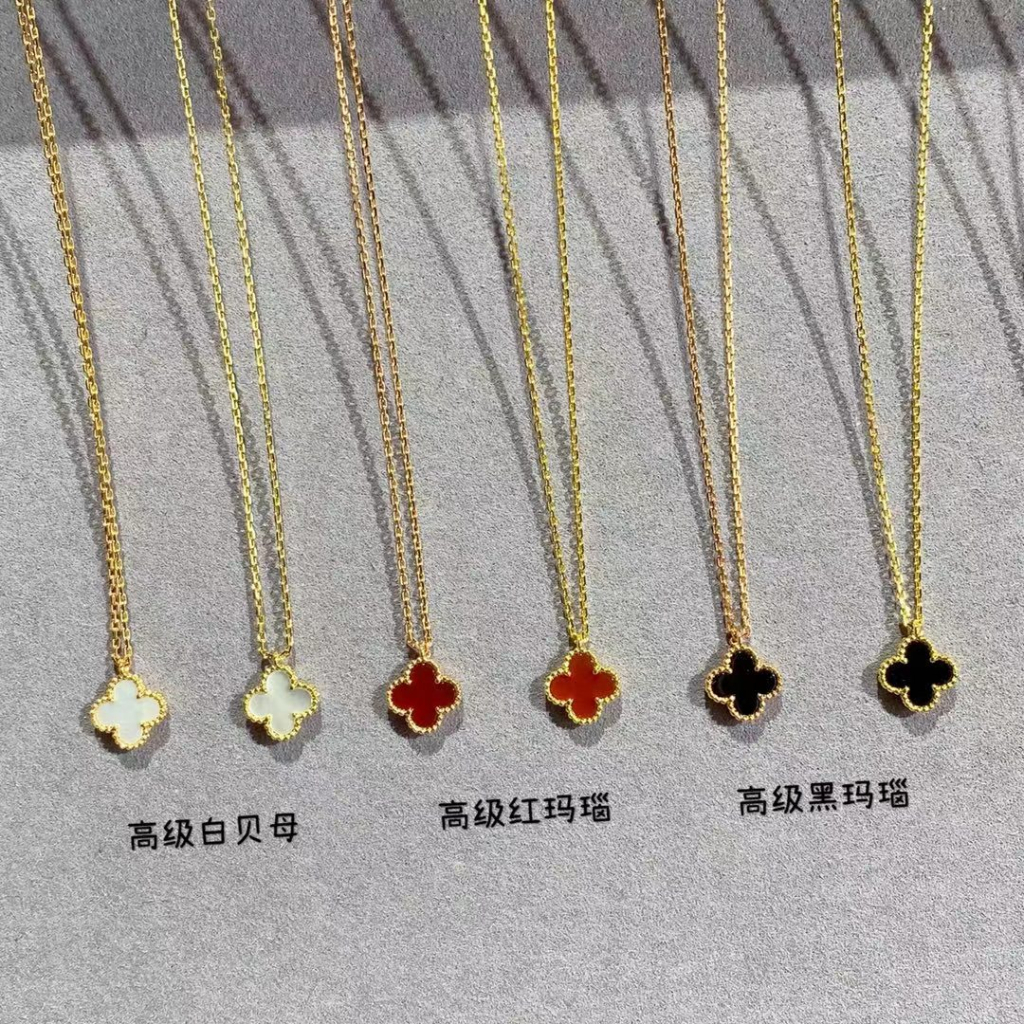 Vòng Tay May Mắn Bốn Lá Mạ Vàng Hồng 18K / 9mm