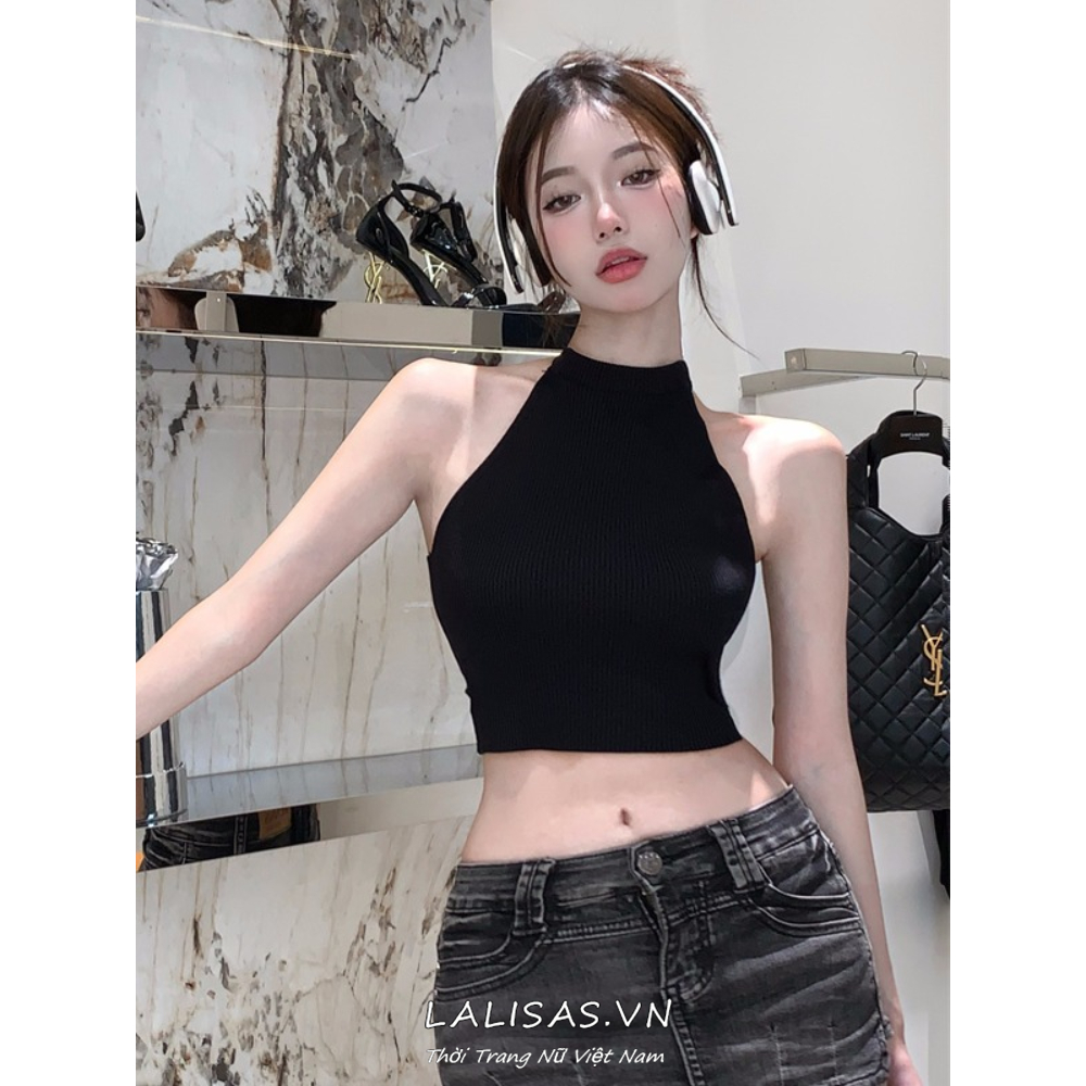 Lalisas Áo Sát Nách Cổ Tròn Dáng Ôm Thời Trang Quyến Rũ Cho Nữ