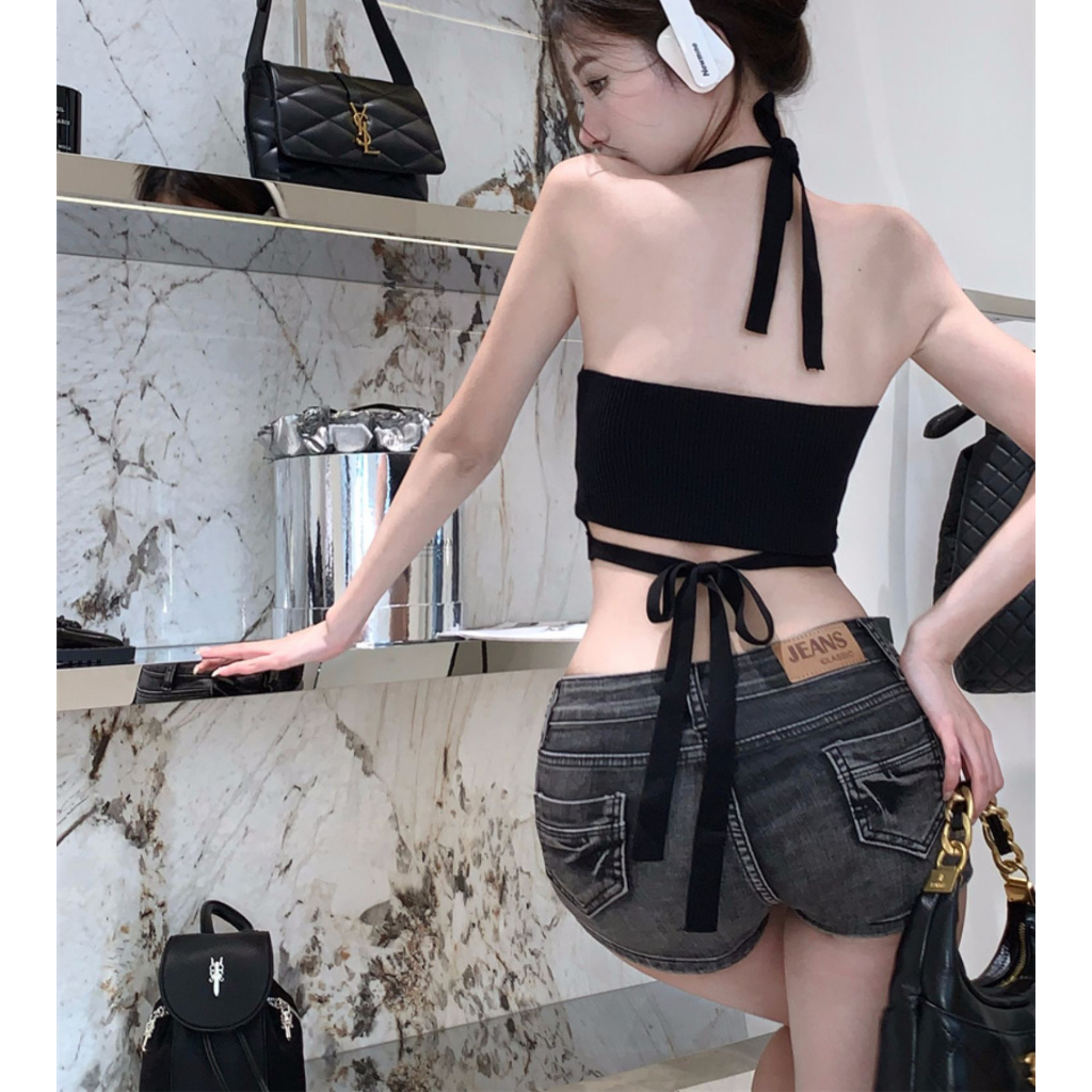 Lalisas Áo Sát Nách Cổ Tròn Dáng Ôm Thời Trang Quyến Rũ Cho Nữ