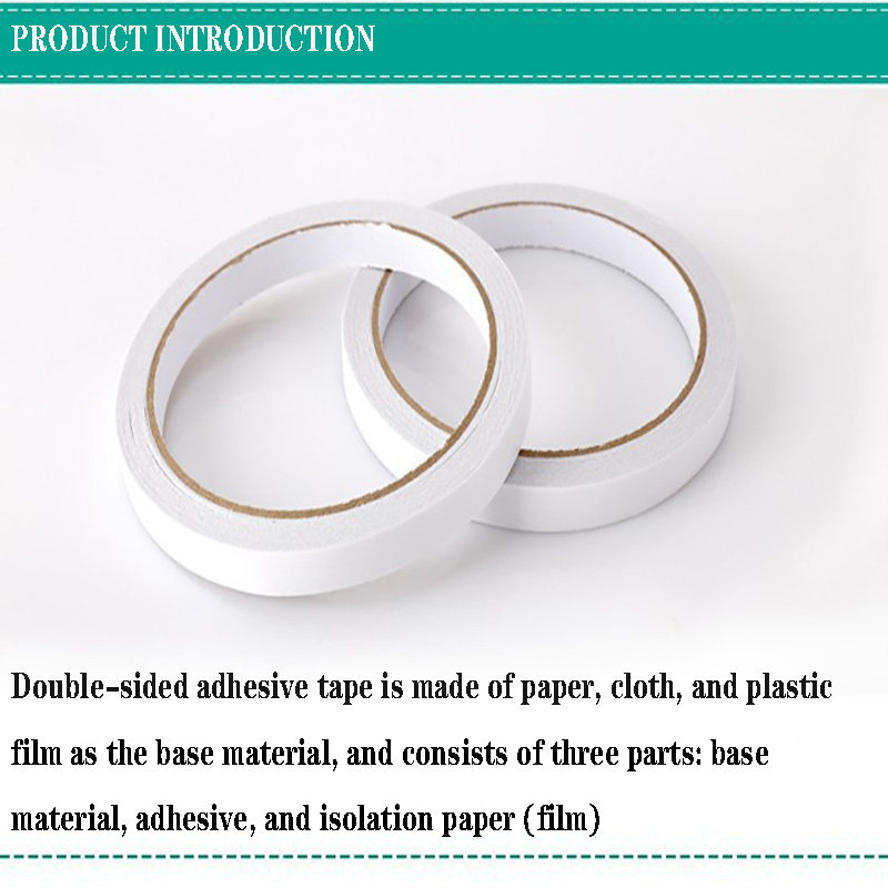 Cuộn Băng Keo Hai Mặt Chất Liệu Cotton Trong Mờ Hai Mặt