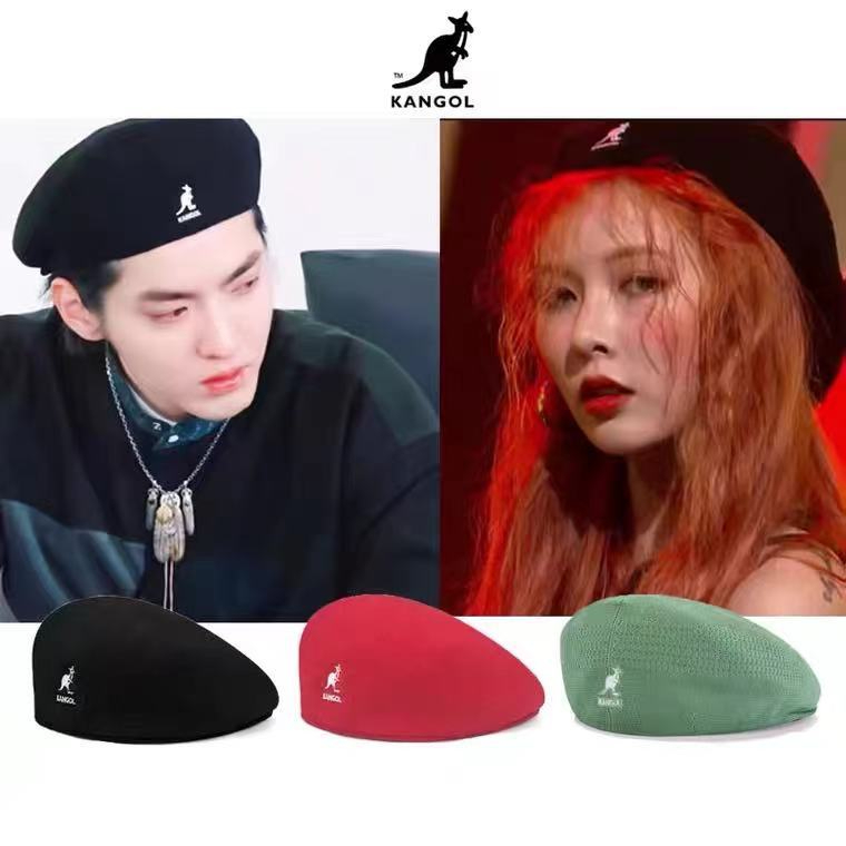 Mũ Beret Kangaroo Đen Phong Cách Retro Cho Nam Nữ