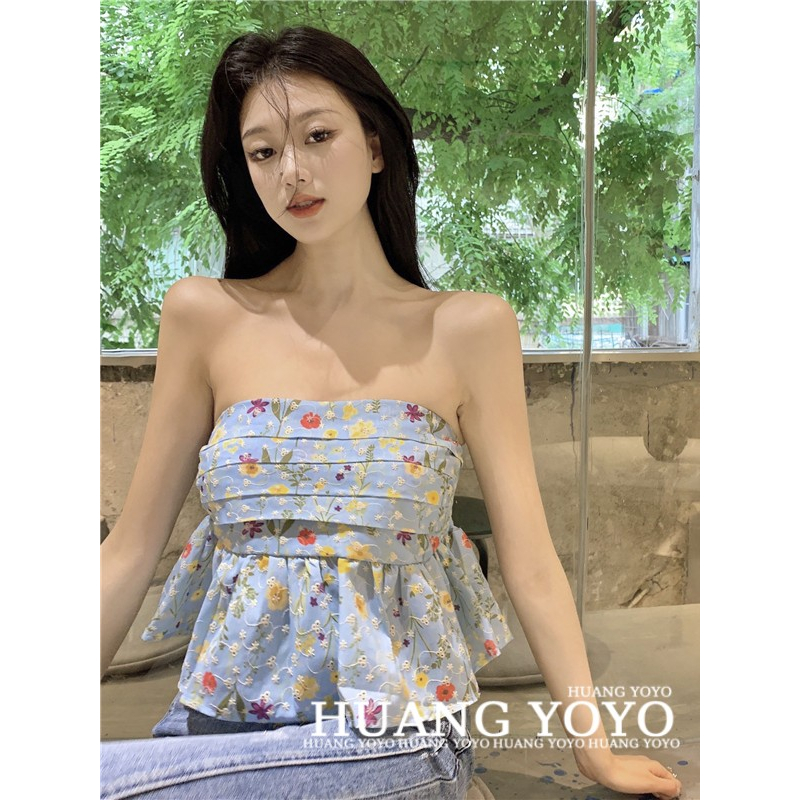 Áo Lửng Không Tay Họa Tiết Hoa Thời Trang Quyến Rũ Dành Cho Nữ