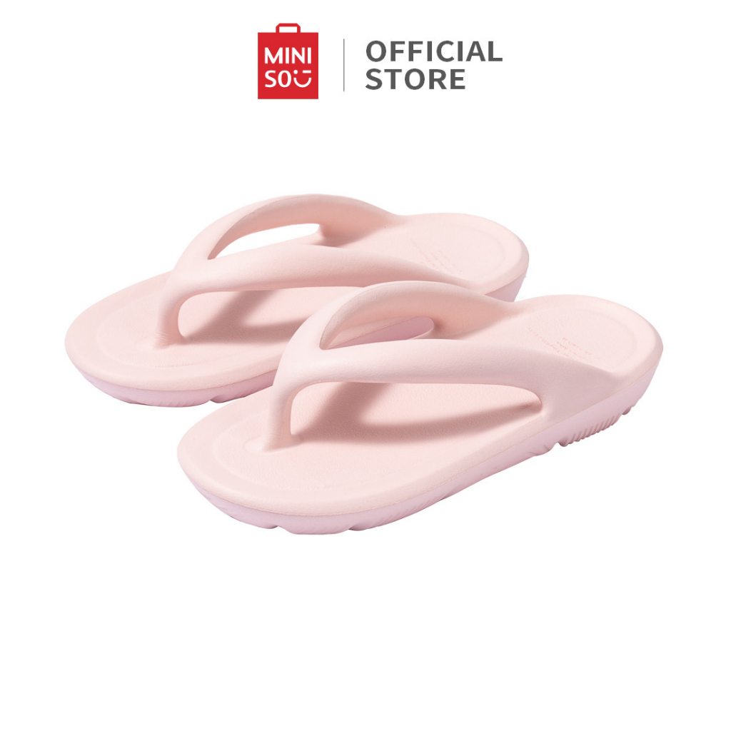 Miniso Dép Xỏ Ngón Đế Dày 3CM Màu Macaron Thời Trang Cho Nữ