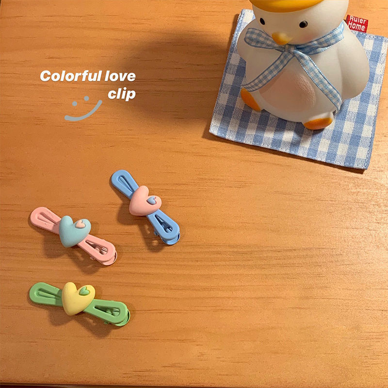 Kẹp Tóc Ba Chiều Hình Trái Tim Ba Chiều Màu Sắc Ngọt Ngào Thời Trang 2023 Dành Cho Bạn Nữ