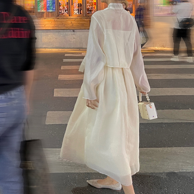 Hanbok,hanbok bé gái, váy dây đeo, váy phù hợp với phong cách nhẹ và mỏng