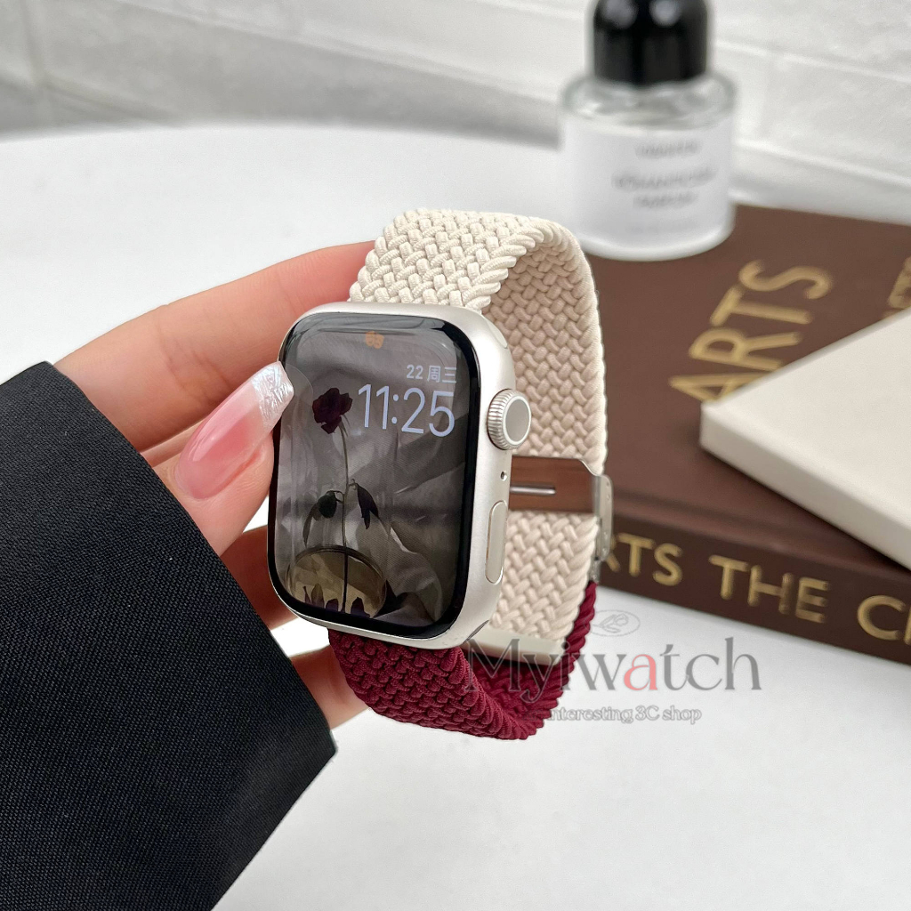 Dây Đeo Đồng Hồ Bằng nylon Có Khóa Kim Loại Cho iWatch 8 7 6 5 4 SE 3 2 1 49mm 45mm 41mm 44mm 40mm
